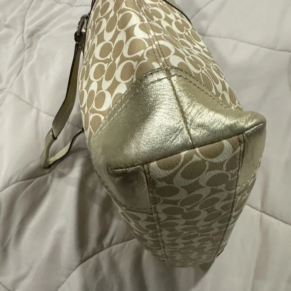 Stylish Gold and Tan Women's Bag - Picture 3 of 8